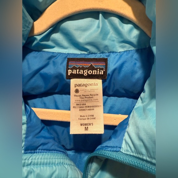 Patagonia Hi-Loft Down Filled Puffer Jacket Blue , size M - Picture 3 of 11